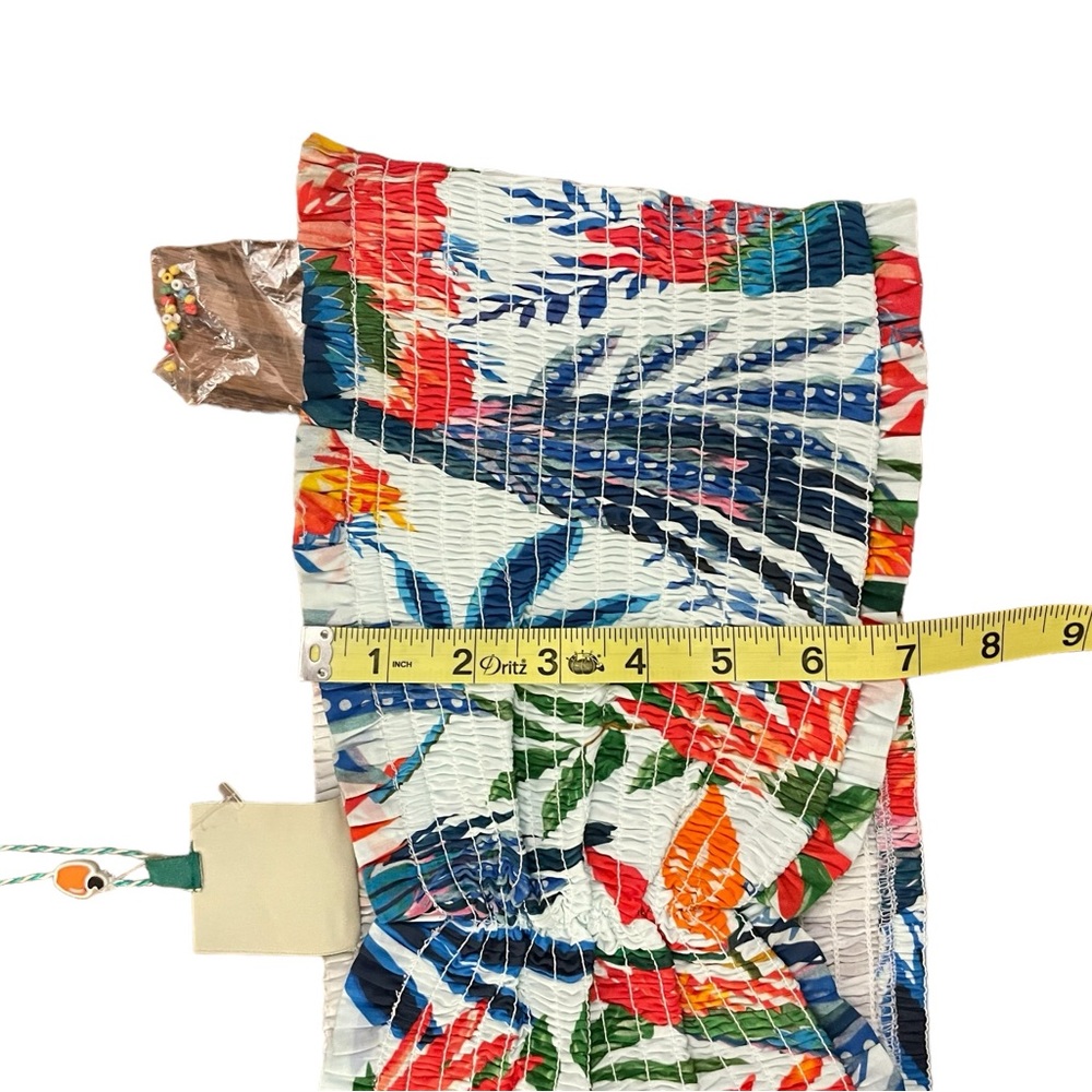 FARM RIO Macaw Wind Smocked Crop Top New With Tags - Picture 13 of 13